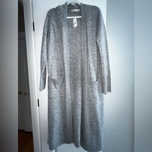 Loft Long Grey Cardigan Sweater
